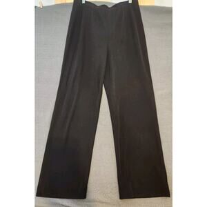 Misook Pants Womens XL Black‎ Acrylic Knit Wide Leg High Rise Workwear Career